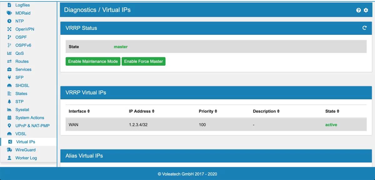 Virtual IP Diagnostics
