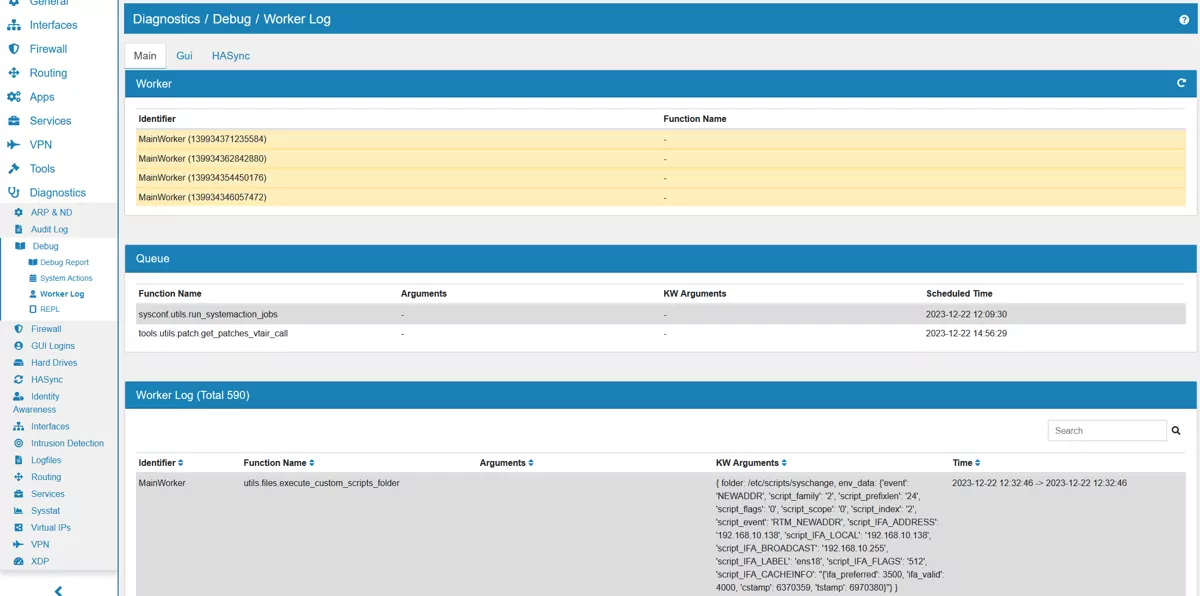 Worker Log Diagnostics