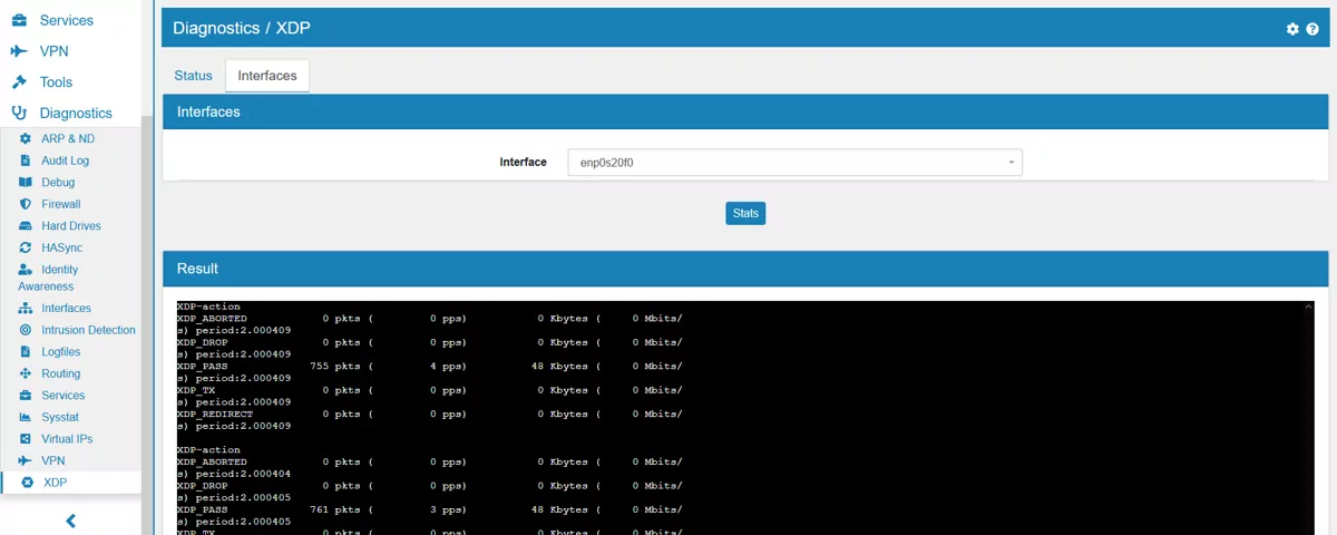 XDP Diagnostics Interfaces