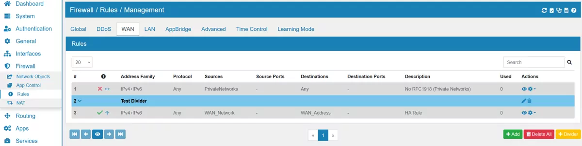 Firewall Rules Divider