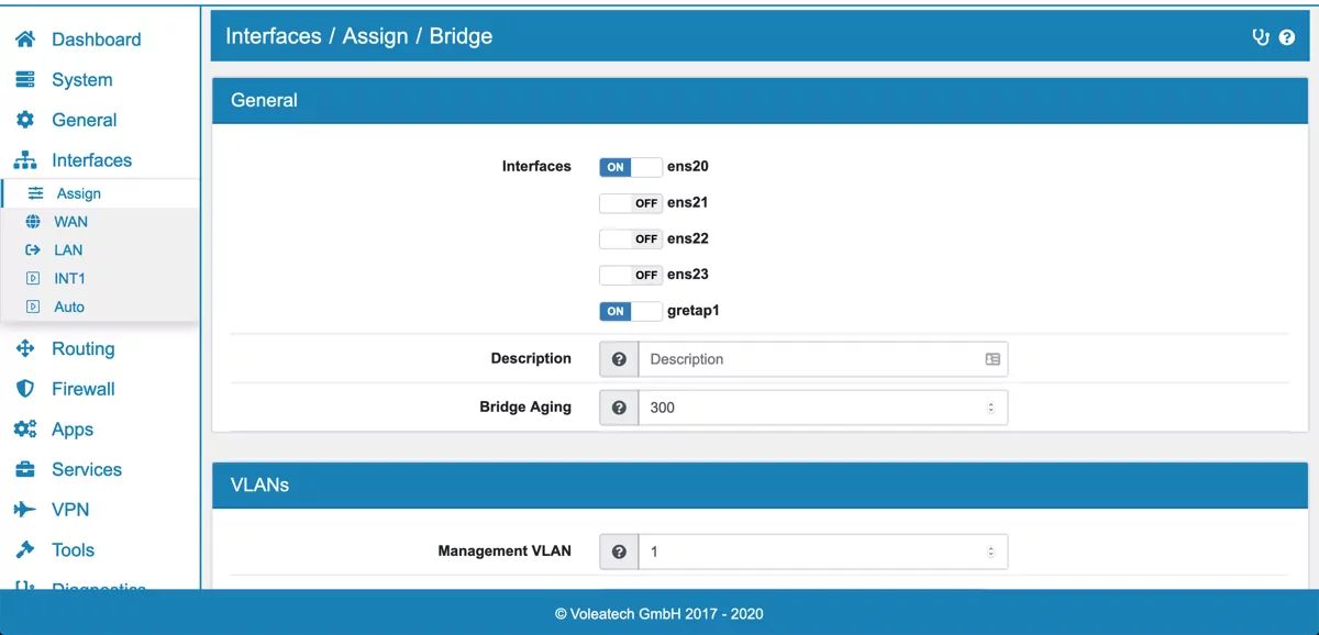 GRETAP Bridge Creation