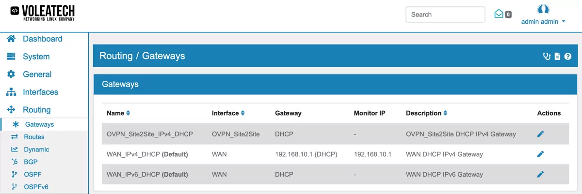 Overview of available Gateways