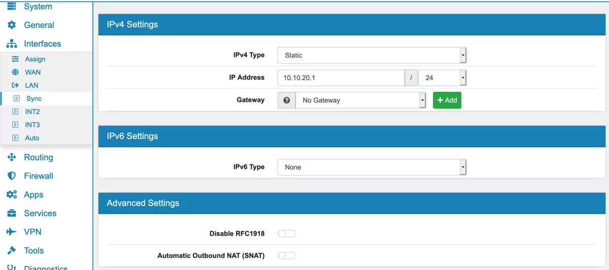 Interface Configuration