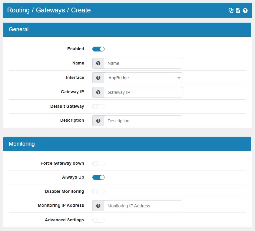 Routing Configuration