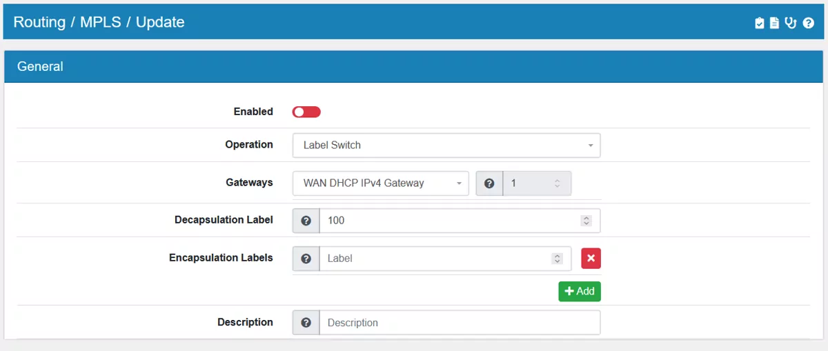Routing MPLS Label Switch