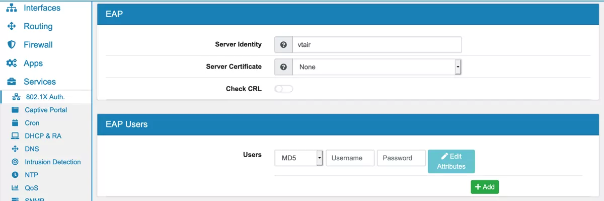 802.1X Authenticator