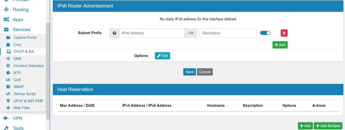 DHCP Router Advertisement
