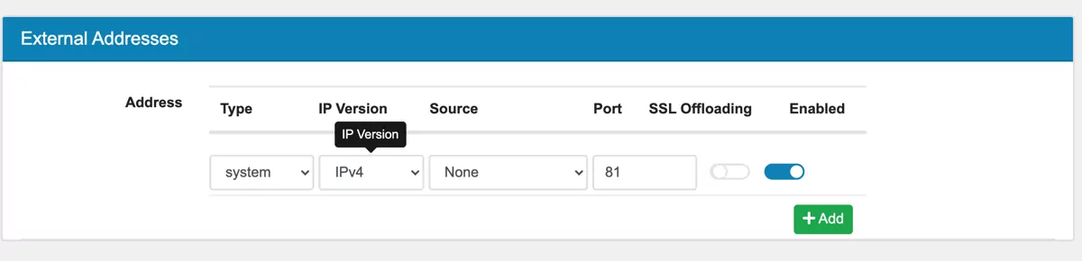 HAProxy External Address