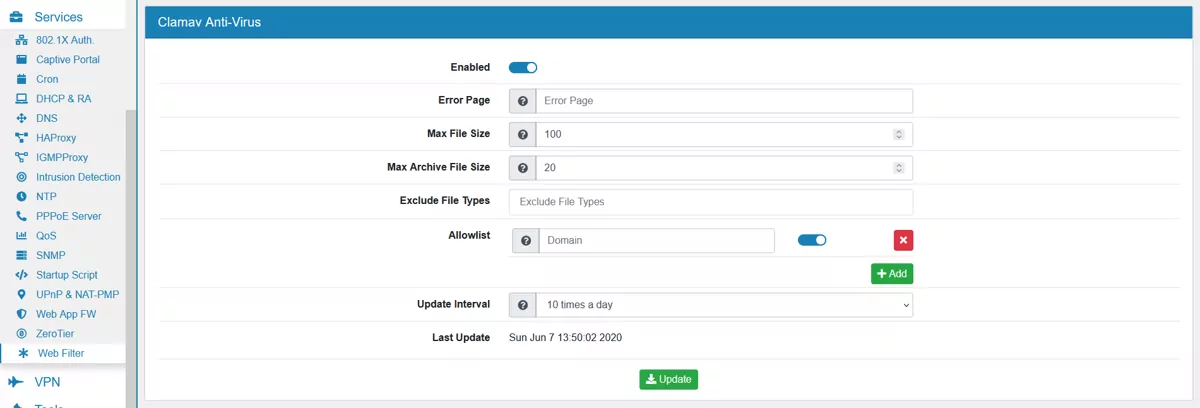 Web Filter Anti-Virus