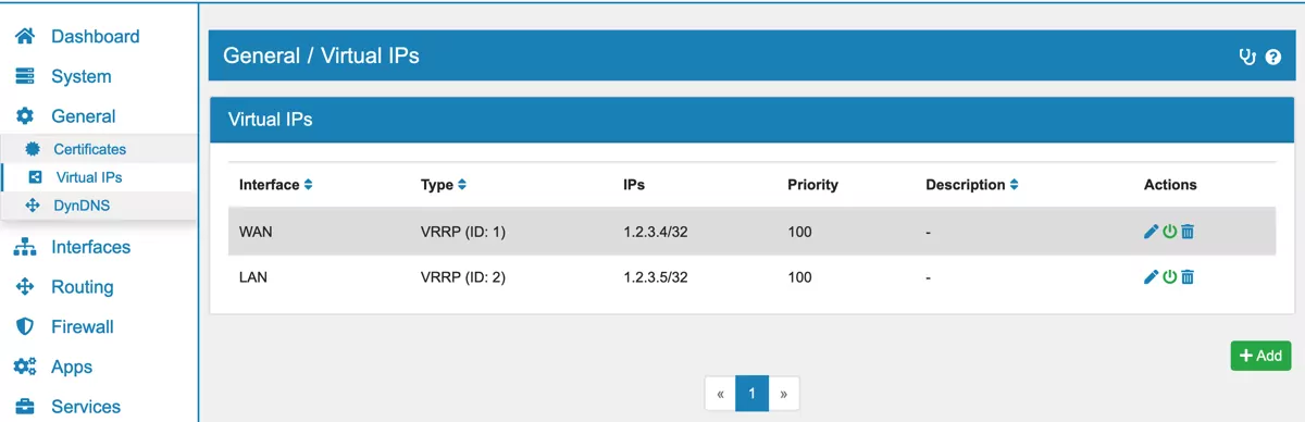 Virtual IP Configuration