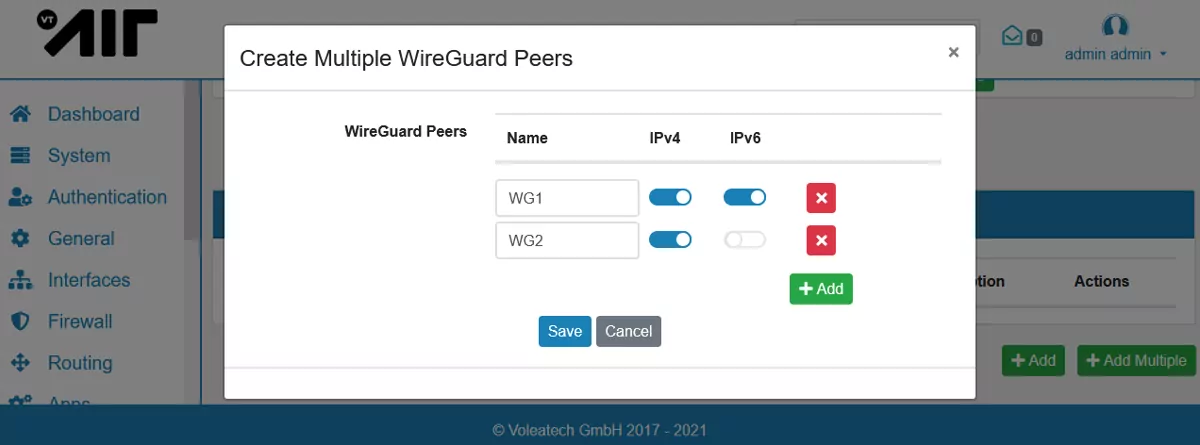 WireGuard Multiple Peers