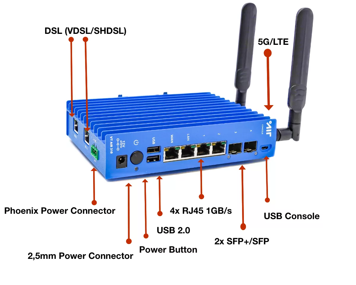 VT AIR 310 Connectors