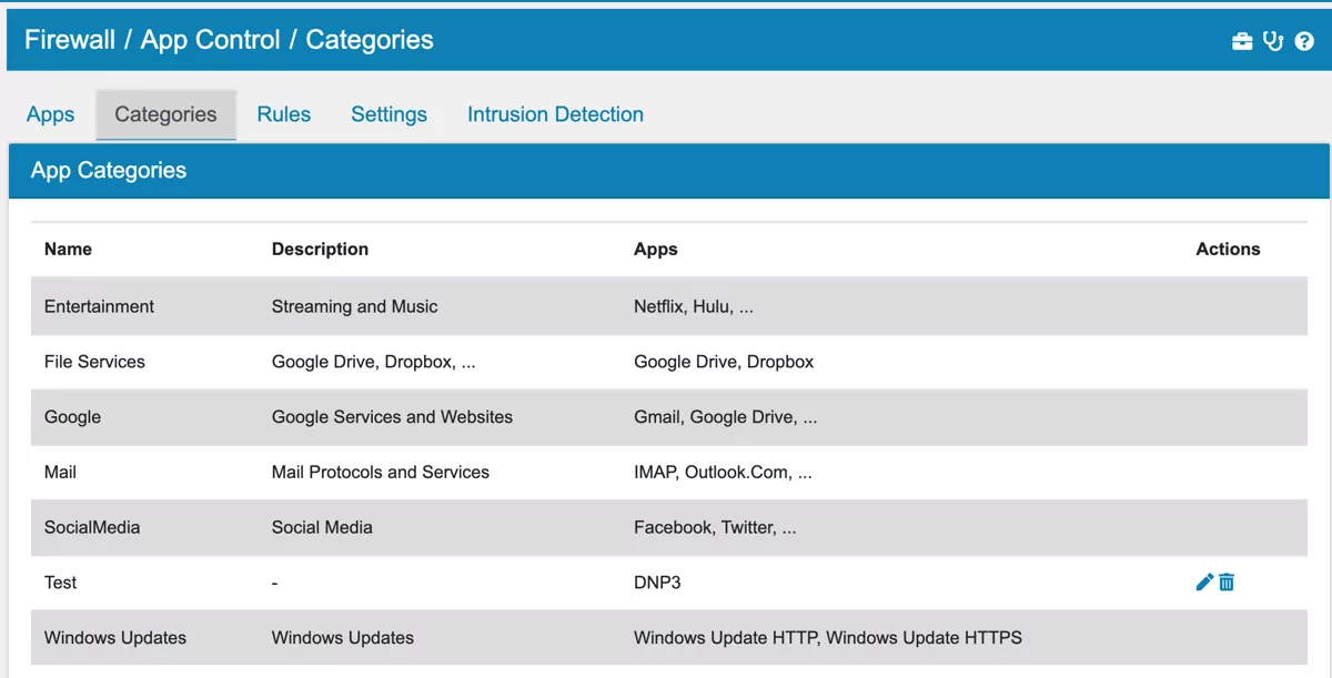 App Control Category