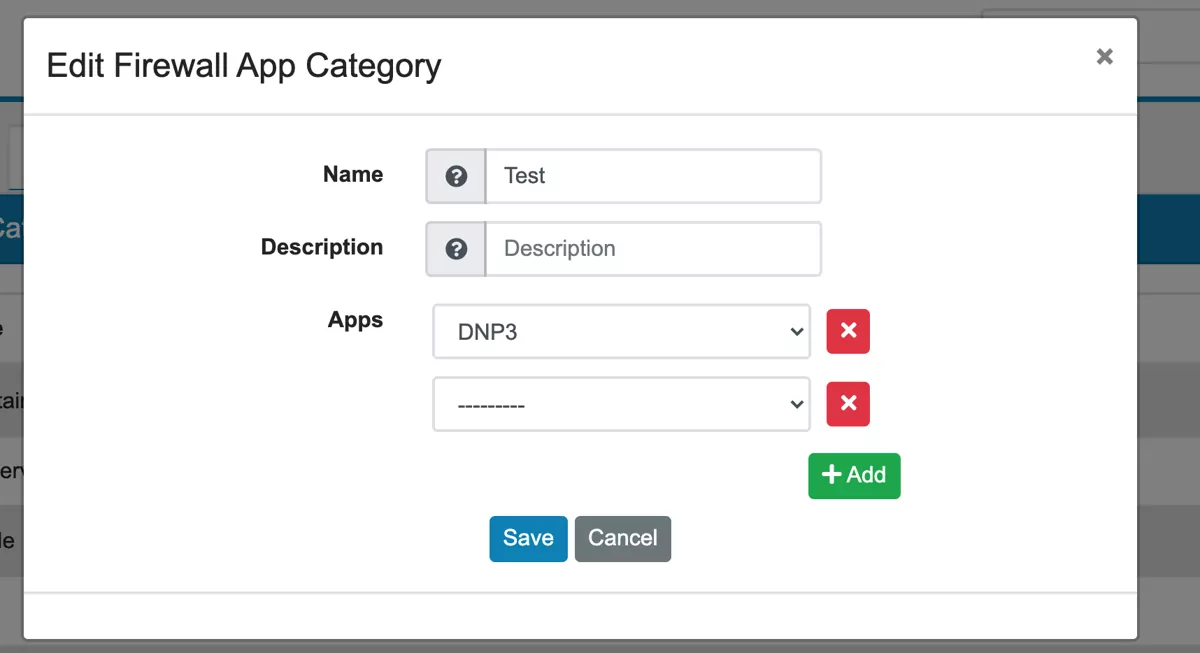 App Control Category Edit