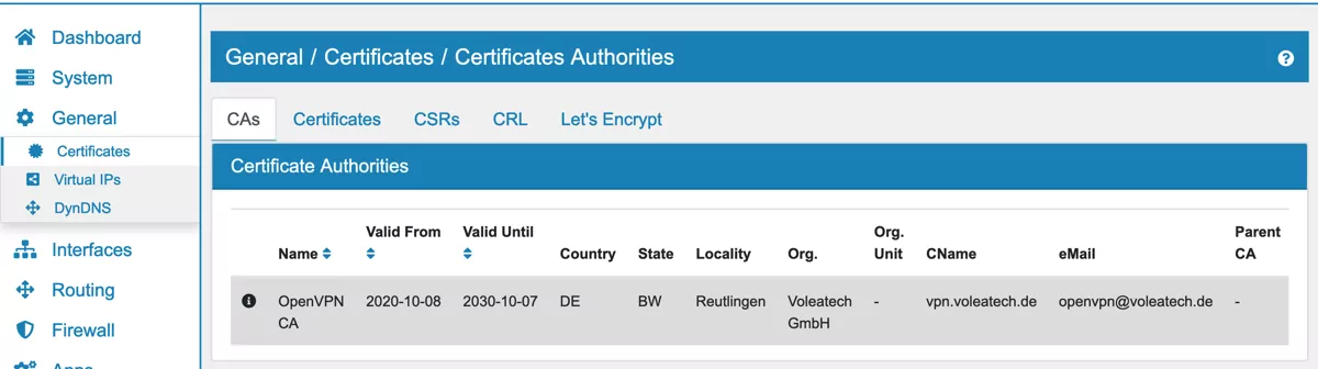 Certificate Authorities