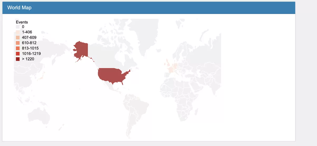 Intrusion Detection Dashboard World Map