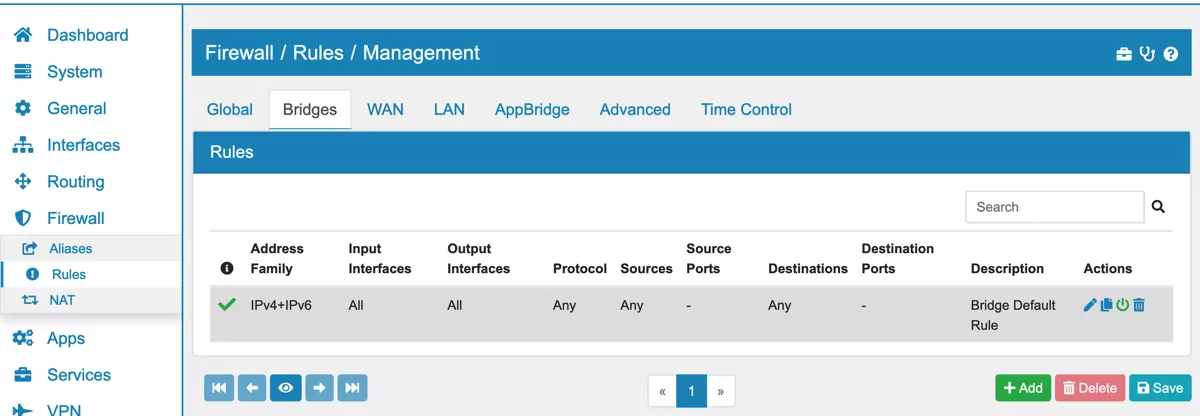 Firewall Bridge Rules