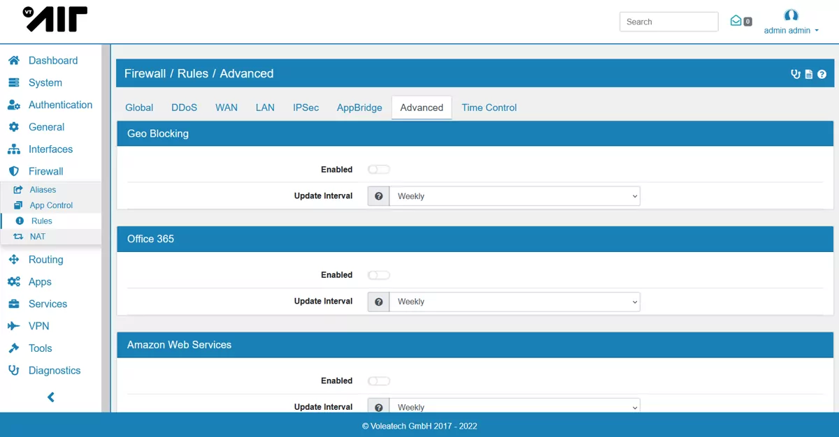 Advanced Firewall Rules