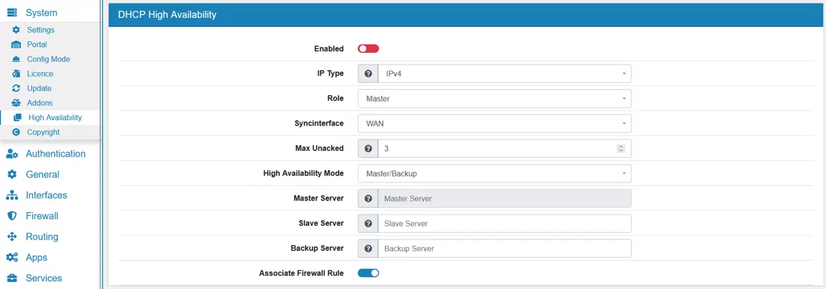 High Availability DHCP Configuration