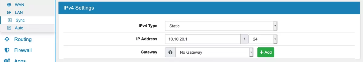 High Availability Sync Interface Settings