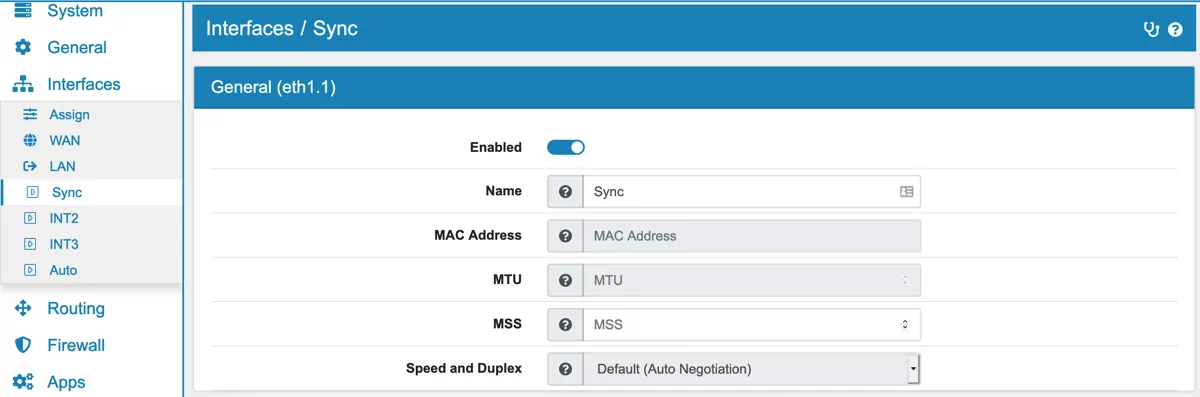 Interface Configuration
