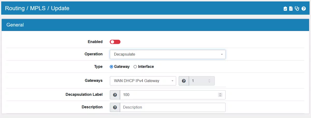 Routing MPLS Decapsulation
