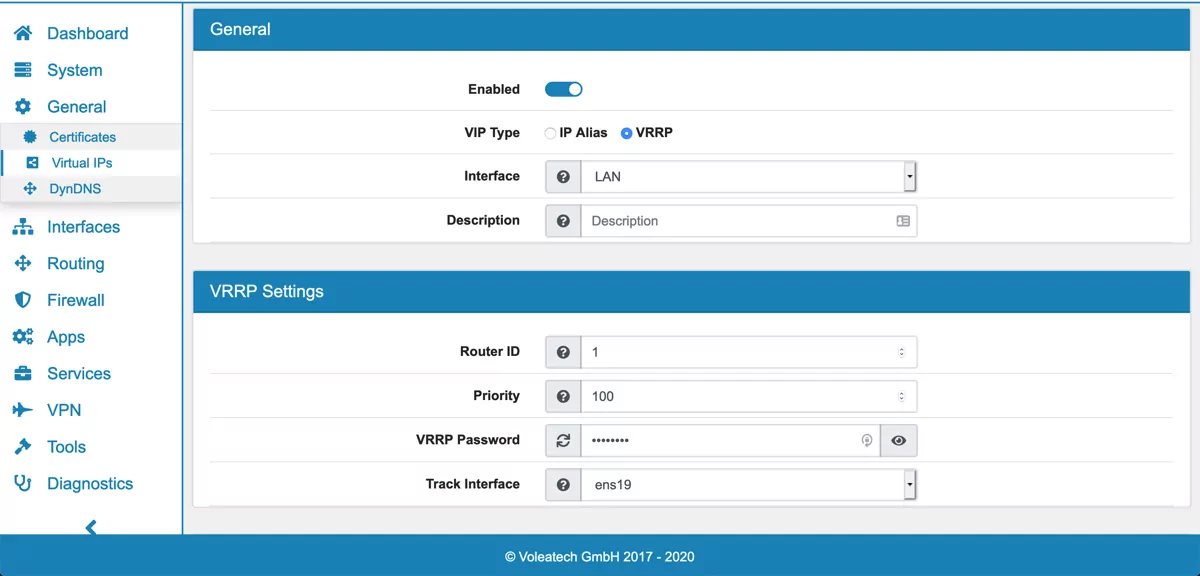 Virtual IP Configuration