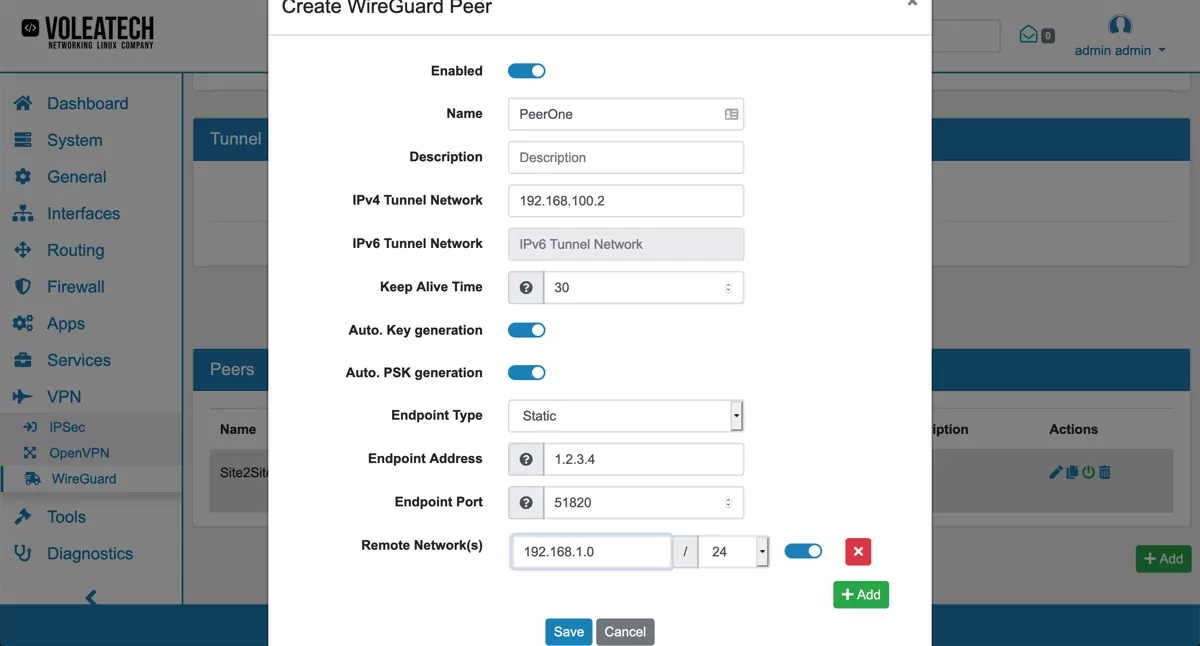 WireGuard Peer Creation